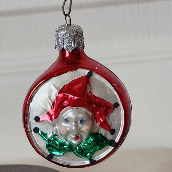 Vintage Mercury Glass Elf Jester Christmas Ornament - Picture 1 of 12